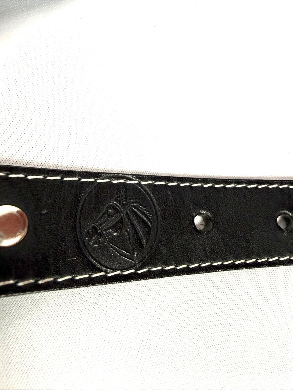 Lilo España Horse Bit Leather Belt Black Silver Equestrian 34/85 - Picture 4 of 5